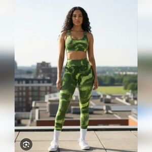 Gymshark GS Power Moss Olive Leggings Size M